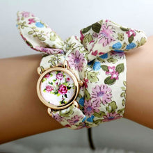 Load image into Gallery viewer, New design Ladies flower cloth watches