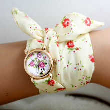 Load image into Gallery viewer, New design Ladies flower cloth watches
