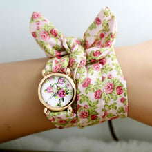 Load image into Gallery viewer, New design Ladies flower cloth watches