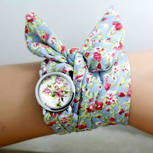 Load image into Gallery viewer, New design Ladies flower cloth watches