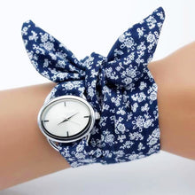 Load image into Gallery viewer, Ladies flower cloth Watch