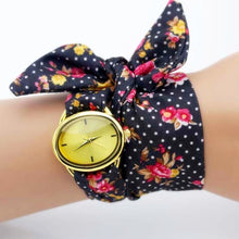 Load image into Gallery viewer, Ladies flower cloth Watch