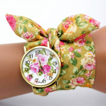 Load image into Gallery viewer, Ladies flower cloth Watch