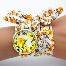 Load image into Gallery viewer, Ladies flower cloth Watch