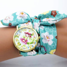 Load image into Gallery viewer, Ladies flower cloth Watch