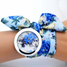 Load image into Gallery viewer, Ladies flower cloth Watch