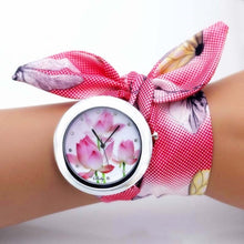 Load image into Gallery viewer, Ladies flower cloth Watch