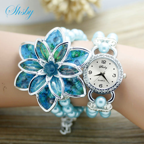 Blue Flower Watch