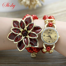 Load image into Gallery viewer, Blue Flower Watch