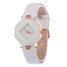 Load image into Gallery viewer, Geometry Crystal Leather Quartz Wristwatch