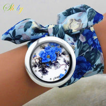 Load image into Gallery viewer, Blue Flower Watch