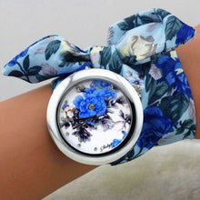 Load image into Gallery viewer, Blue Flower Watch