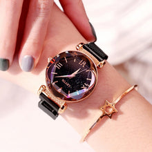 Load image into Gallery viewer, Buckle Vibrato Purple Ladies Wristwatch 2019 New Starry Sky Roman Numeral Gift Clock