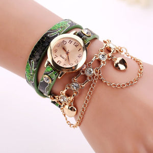 Rivet Chain Quartz Wristwatch Bracelet Watch