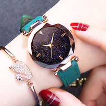 Load image into Gallery viewer, New fashion brand rose gold leather watch ladies