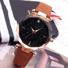 Load image into Gallery viewer, New fashion brand rose gold leather watch ladies