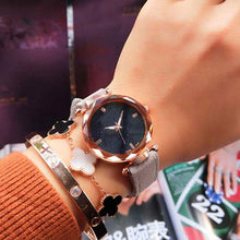 Load image into Gallery viewer, New fashion brand rose gold leather watch ladies