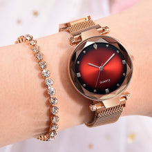 Load image into Gallery viewer, Luxury Rose Gold Women Watches Starry Sky Magnetic Female Wristwatch