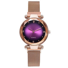 Load image into Gallery viewer, Luxury Rose Gold Women Watches Starry Sky Magnetic Female Wristwatch