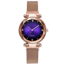 Load image into Gallery viewer, Luxury Rose Gold Women Watches Starry Sky Magnetic Female Wristwatch