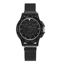 Load image into Gallery viewer, Women Mesh Magnet Buckle Lucky Flower Watch 360 Rotated